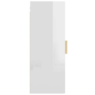vidaXL magasfényű fehér faliszekrény 34,5 x 34 x 90 cm