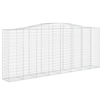 vidaXL 6 db íves horganyzott vas gabion kosár 400x50x160/180 cm