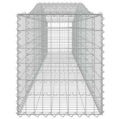 vidaXL 5 db íves horganyzott vas gabion kosár 400x50x60/80 cm