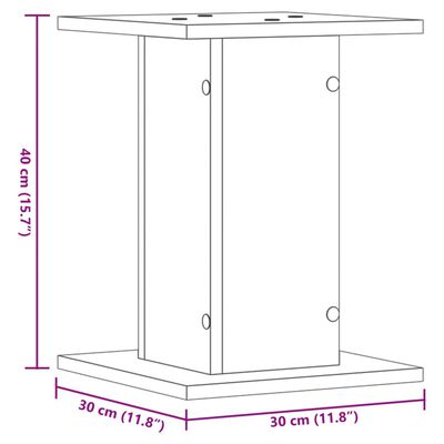 vidaXL 2 db antik fa színű szerelt fa hangszóróállvány 30 x 30 x 40 cm