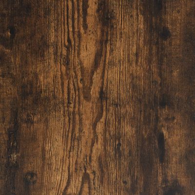 vidaXL 4 részes füstös tölgyszínű szerelt fa fürdőszobai bútorszett