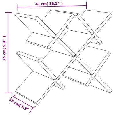 vidaXL bambusz bortartó 5 palackhoz 41 x 15 x 25 cm