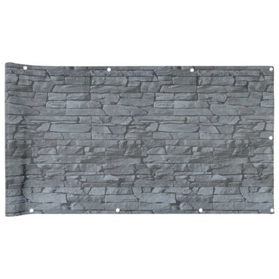 vidaXL szürke párkányköves PVC belátás elleni erkélyparaván 300x120 cm