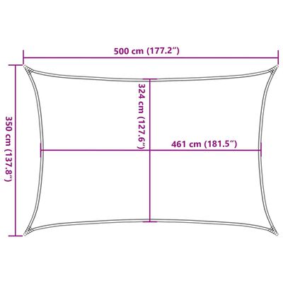 vidaXL homokszínű 100% oxford szövet napvitorla 5x3,5 m