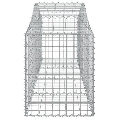 vidaXL 40 db íves horganyzott vas gabion kosár 200x50x60/80 cm