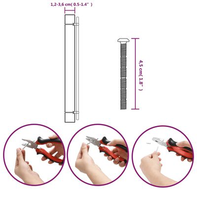 vidaXL 5 db ezüst rozsdamentes acél szekrényfogantyú 480 mm