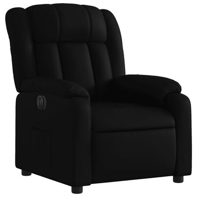 vidaXL fekete műbőr elektromos dönthető fotel