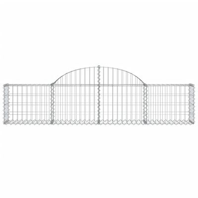 vidaXL 11 db íves horganyzott vas gabion kosár 200x30x40/60 cm