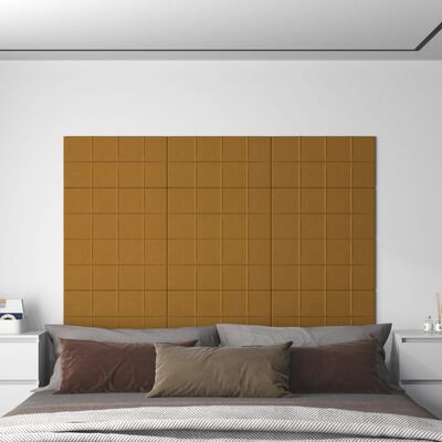 vidaXL 12 db barna bársony fali panel 60x30 cm 2,16 m²
