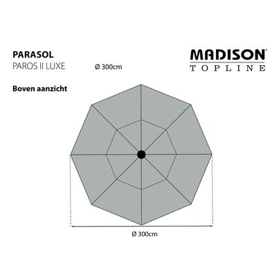 Madison Paros II Luxe ekrü napernyő 300 cm