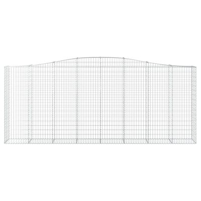 vidaXL 6 db íves horganyzott vas gabion kosár 400x50x160/180 cm