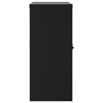 vidaXL fekete acél irattartó szekrény 90x40x90 cm