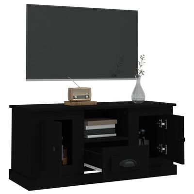 vidaXL fekete szerelt fa TV-szekrény 100x35,5x45 cm