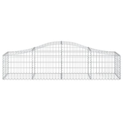 vidaXL 8 db íves horganyzott vas gabion kosár 200x50x40/60 cm