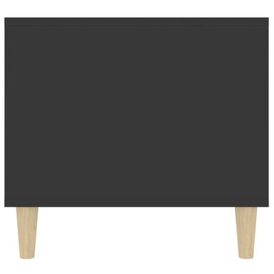 vidaXL fekete szerelt fa dohányzóasztal 90 x 49 x 45 cm