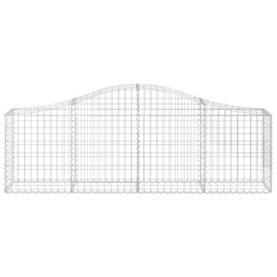 vidaXL 10 db íves horganyzott vas gabion kosár 200x30x60/80 cm