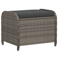 vidaXL szürke polyrattan kerti szék párnával 58 x 46 x 46 cm