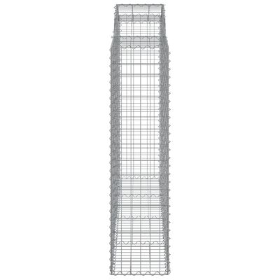 vidaXL 5 db íves horganyzott vas gabion kosár 200x50x160/180 cm