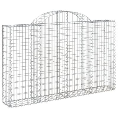 vidaXL 20 db íves horganyzott vas gabion kosár 200x30x120/140 cm