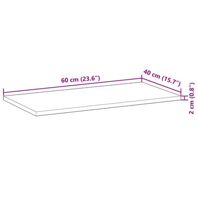 vidaXL 4 db kezeletlen tömör akácfa függőpolc 60 x 40 x 2 cm