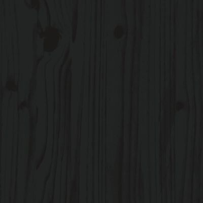 vidaXL fekete tömör fenyőfa növénytartó pad 180x36x63 cm