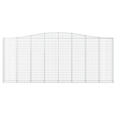 vidaXL 3 db íves horganyzott vas gabion kosár 400x30x160/180 cm