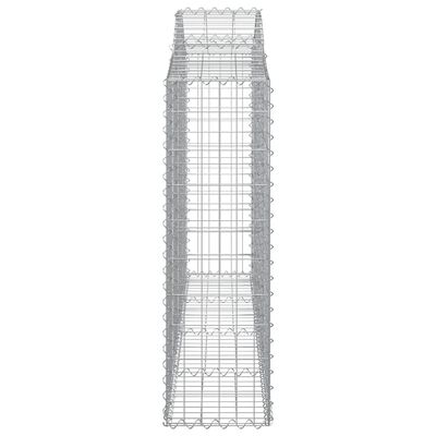 vidaXL 7 db íves horganyzott vas gabion kosár 200x30x100/120 cm