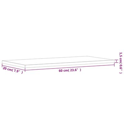 vidaXL 4 db füstös tölgy színű szerelt fa fali polc 60 x 20 x 1,5 cm