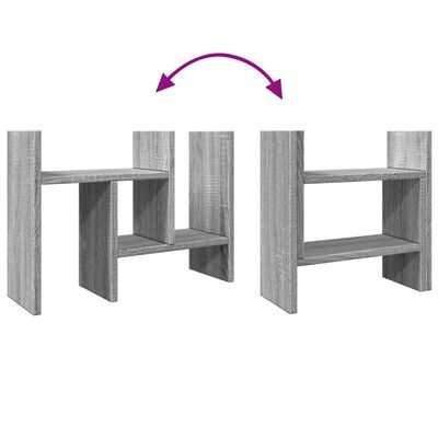 vidaXL szürke sonoma szerelt fa asztali szervező 34,5x15,5x35,5 cm