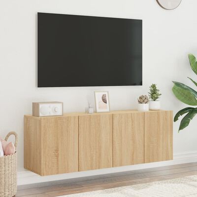 vidaXL 2 db sonoma tölgy színű fali TV-szekrény 60 x 30 x 41 cm