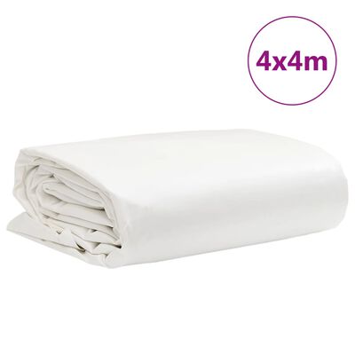 vidaXL fehér ponyva 4 x 4 m 650 g/m²