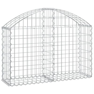 vidaXL íves horganyzott vas gabion kosár 100x30x60/80 cm