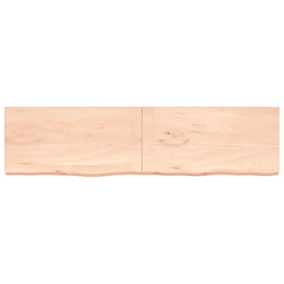 vidaXL kezeletlen tömör fa fürdőszobai pult 200x50x(2-6) cm