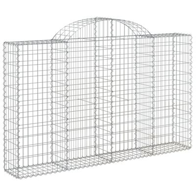 vidaXL 8 db íves horganyzott vas gabion kosár 200x30x120/140 cm