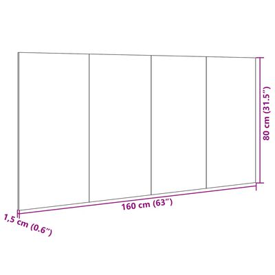 vidaXL barna tölgy színű szerelt fa ágyfejtámla szekrényekkel 160 cm