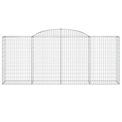 vidaXL 5 db íves horganyzott vas gabion kosár 300x50x120/140 cm