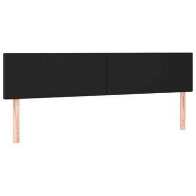 vidaXL 2 db fekete műbőr fejtámla 90x5x78/88 cm