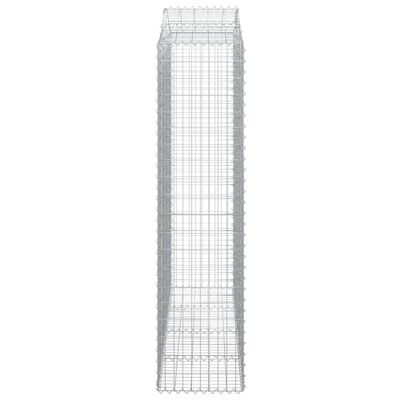 vidaXL 2 db íves horganyzott vas gabion kosár 200x50x200/220 cm