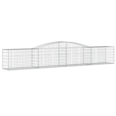 vidaXL íves horganyzott vas gabion kosár 400x50x60/80 cm