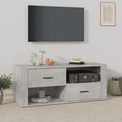 vidaXL betonszürke szerelt fa TV-szekrény 100x35x40 cm