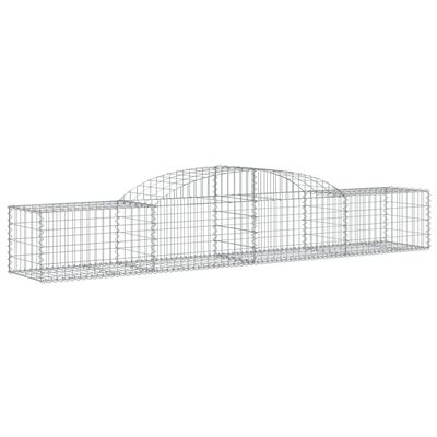 vidaXL 12 db íves horganyzott vas gabion kosár 300x50x40/60 cm