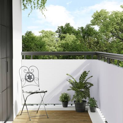 vidaXL fehér polyrattan erkélyparaván 500x90 cm