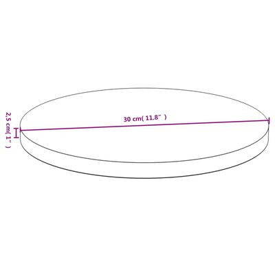 vidaXL bambusz asztallap Ø30 x 2,5 cm