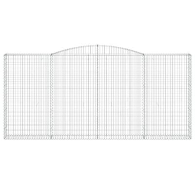 vidaXL íves horganyzott vas gabion kosár 400x30x180/200 cm