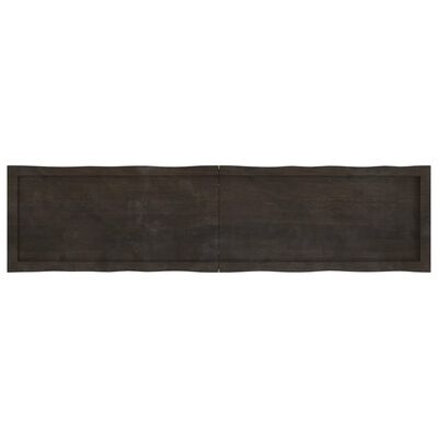 vidaXL sötétbarna kezelt tömör asztallap 160x40x(2-6) cm