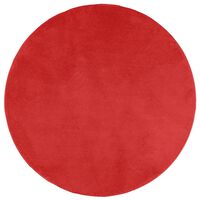 vidaXL OVIEDO piros rövid szálú szőnyeg Ø 240 cm