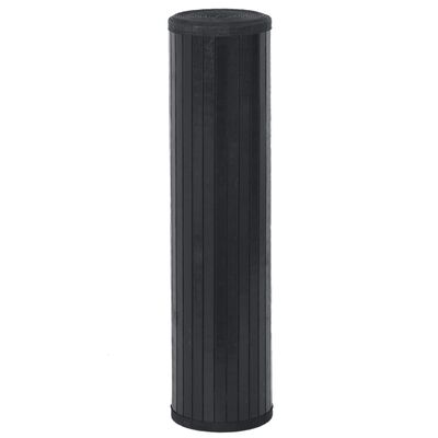 vidaXL négyszögletű fekete bambusz szőnyeg 80 x 100 cm