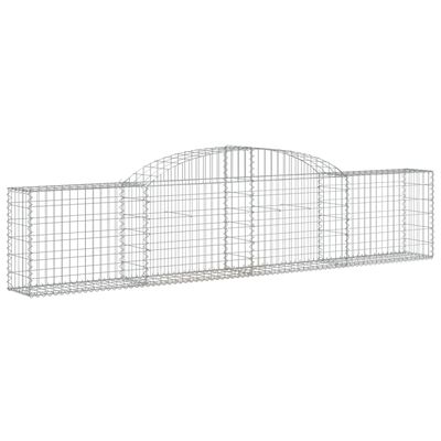 vidaXL íves horganyzott vas gabion kosár 300 x 30 x 60/80 cm