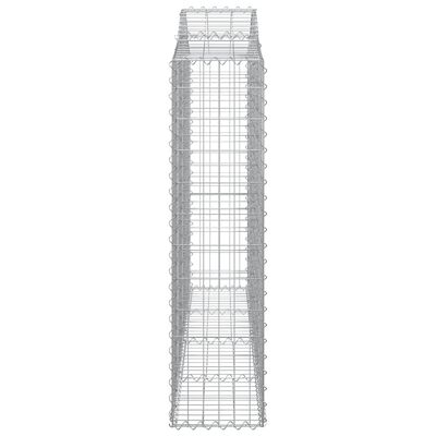 vidaXL 8 db íves horganyzott vas gabion kosár 200x30x120/140 cm