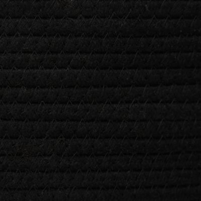 vidaXL fekete-fehér pamut tárolókosár Ø49 x 65 cm